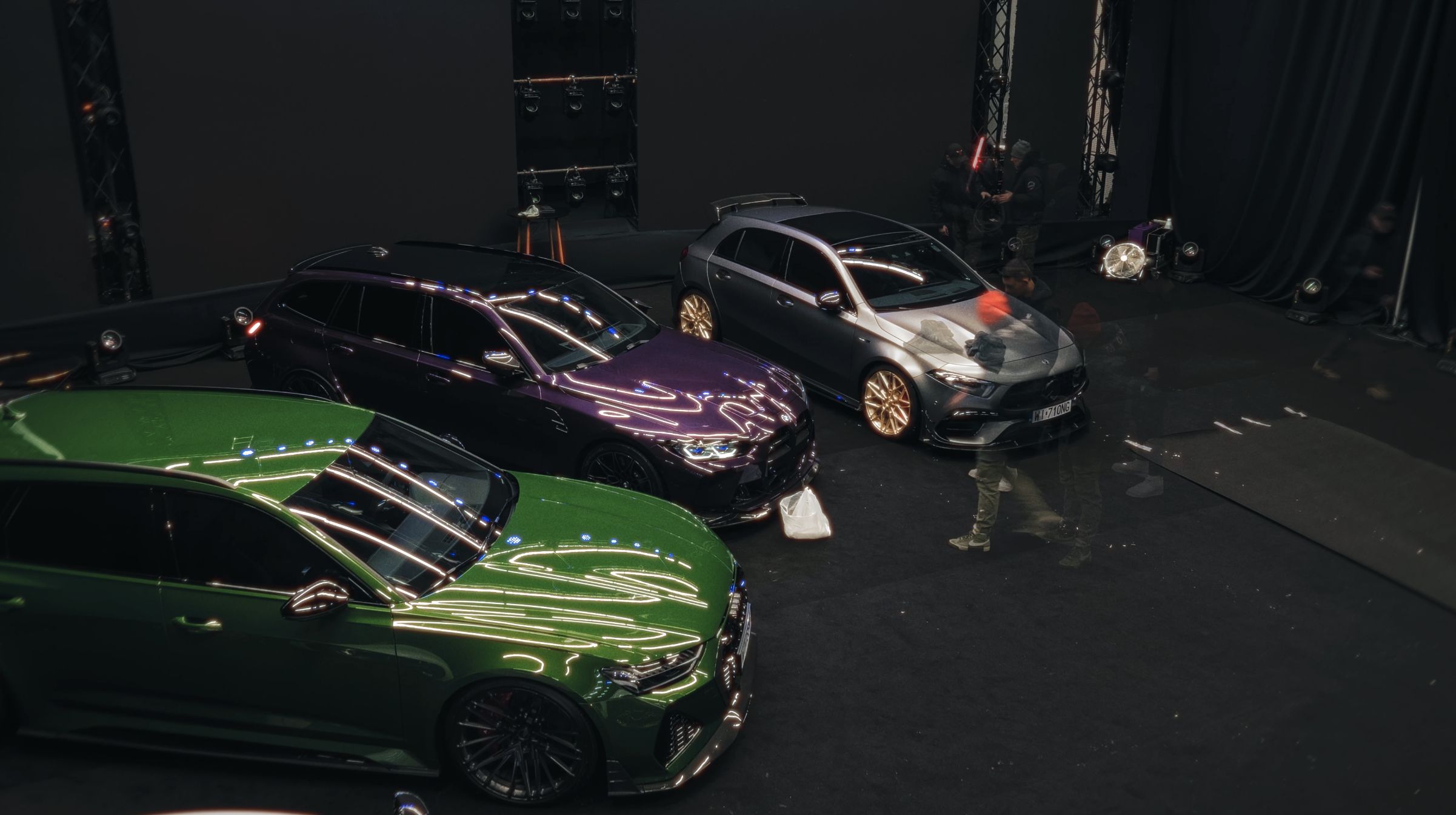 Three performance cars delivered as a giveaway prize